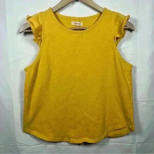 Madewell ruffle sleeve tank top women’s medium